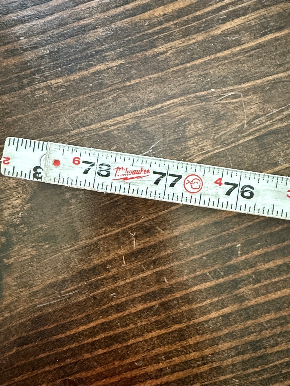 Milwaukee White & Red Branded Folding Ruler - Picture 4 of 4